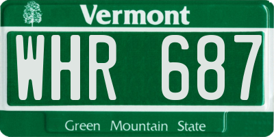 VT license plate WHR687