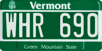 VT license plate WHR690