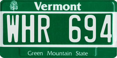 VT license plate WHR694