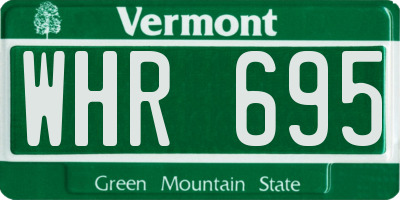 VT license plate WHR695