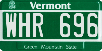 VT license plate WHR696