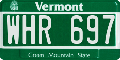 VT license plate WHR697