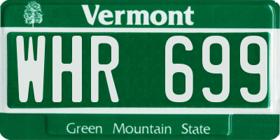VT license plate WHR699