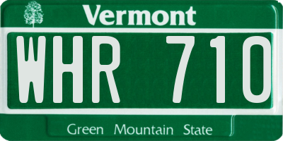 VT license plate WHR710
