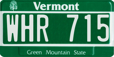 VT license plate WHR715