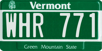 VT license plate WHR771