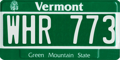 VT license plate WHR773