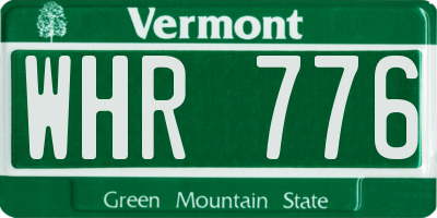 VT license plate WHR776