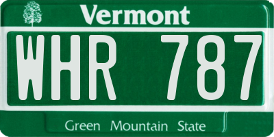 VT license plate WHR787