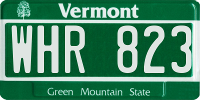 VT license plate WHR823