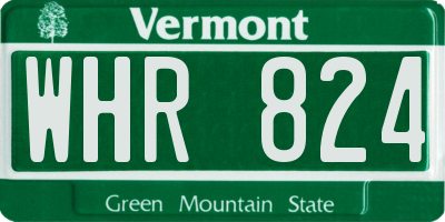 VT license plate WHR824