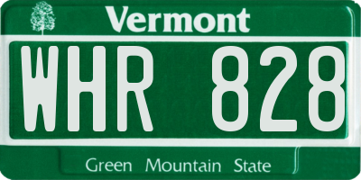 VT license plate WHR828