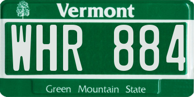 VT license plate WHR884