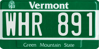 VT license plate WHR891