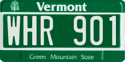 VT license plate WHR901