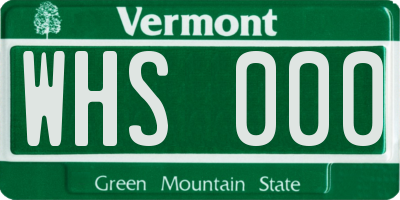 VT license plate WHS000