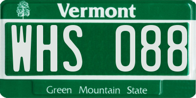 VT license plate WHS088