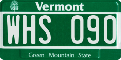 VT license plate WHS090