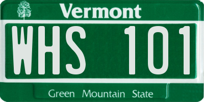 VT license plate WHS101