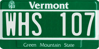 VT license plate WHS107