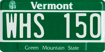 VT license plate WHS150