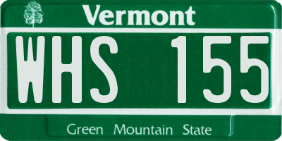 VT license plate WHS155