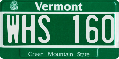 VT license plate WHS160
