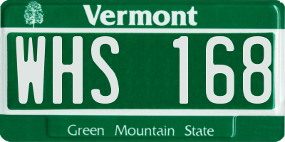 VT license plate WHS168