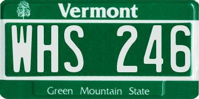 VT license plate WHS246
