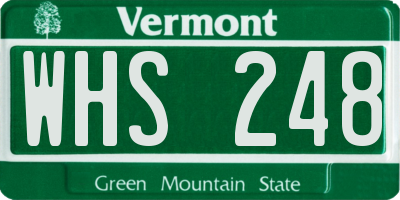 VT license plate WHS248