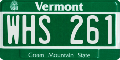 VT license plate WHS261