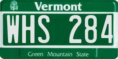 VT license plate WHS284