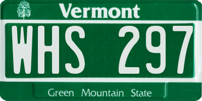 VT license plate WHS297