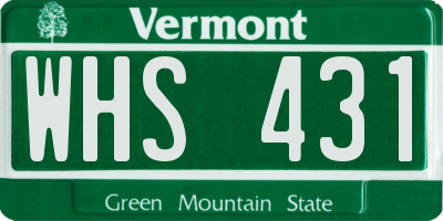 VT license plate WHS431