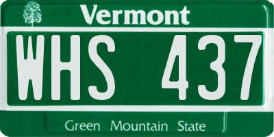 VT license plate WHS437