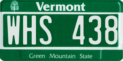 VT license plate WHS438
