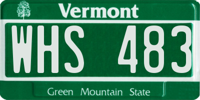 VT license plate WHS483