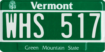VT license plate WHS517