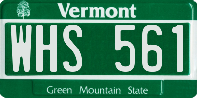 VT license plate WHS561