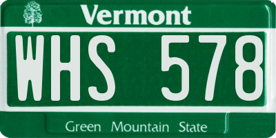 VT license plate WHS578