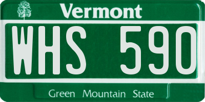 VT license plate WHS590