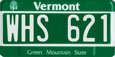 VT license plate WHS621