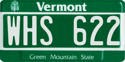 VT license plate WHS622