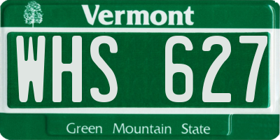 VT license plate WHS627
