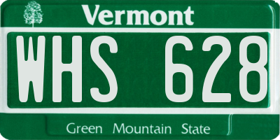 VT license plate WHS628
