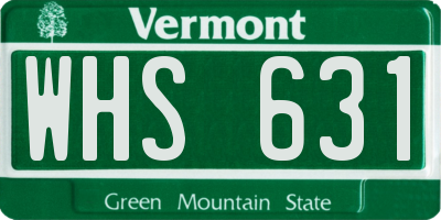 VT license plate WHS631