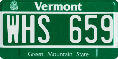 VT license plate WHS659