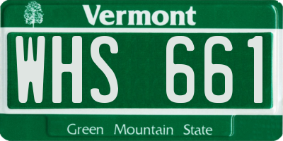 VT license plate WHS661