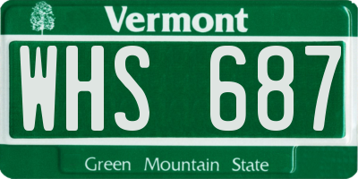 VT license plate WHS687