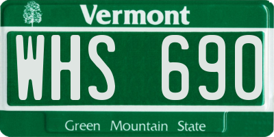 VT license plate WHS690